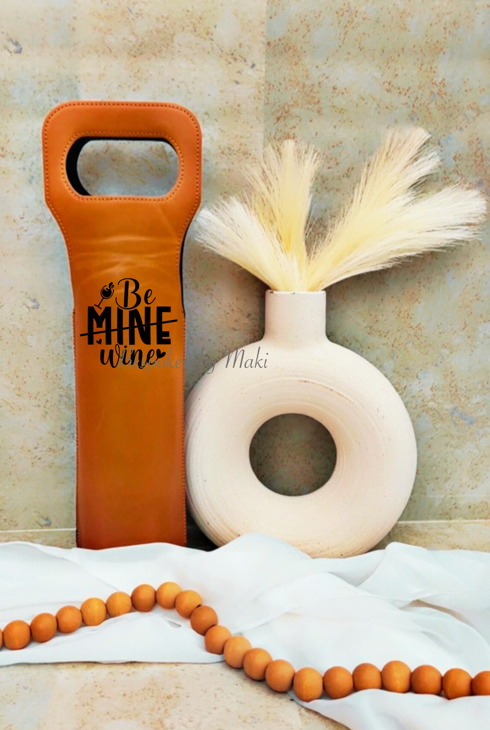 Personalized Leatherette Wine Caddy