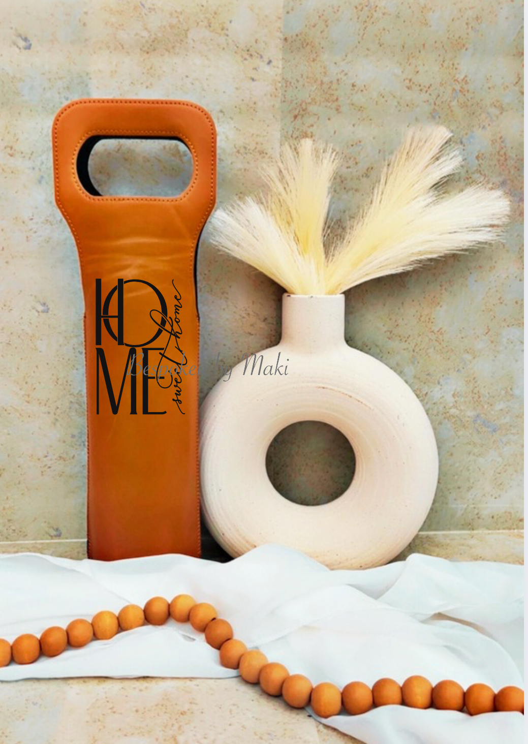 Personalized Leatherette Wine Caddy