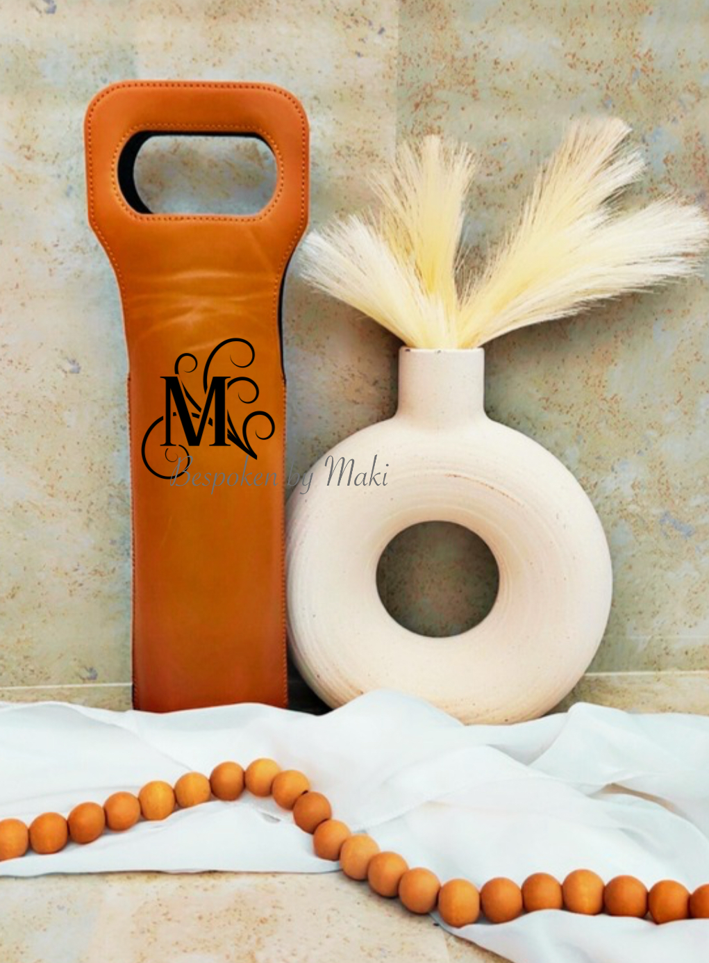 Personalized Leatherette Wine Caddy