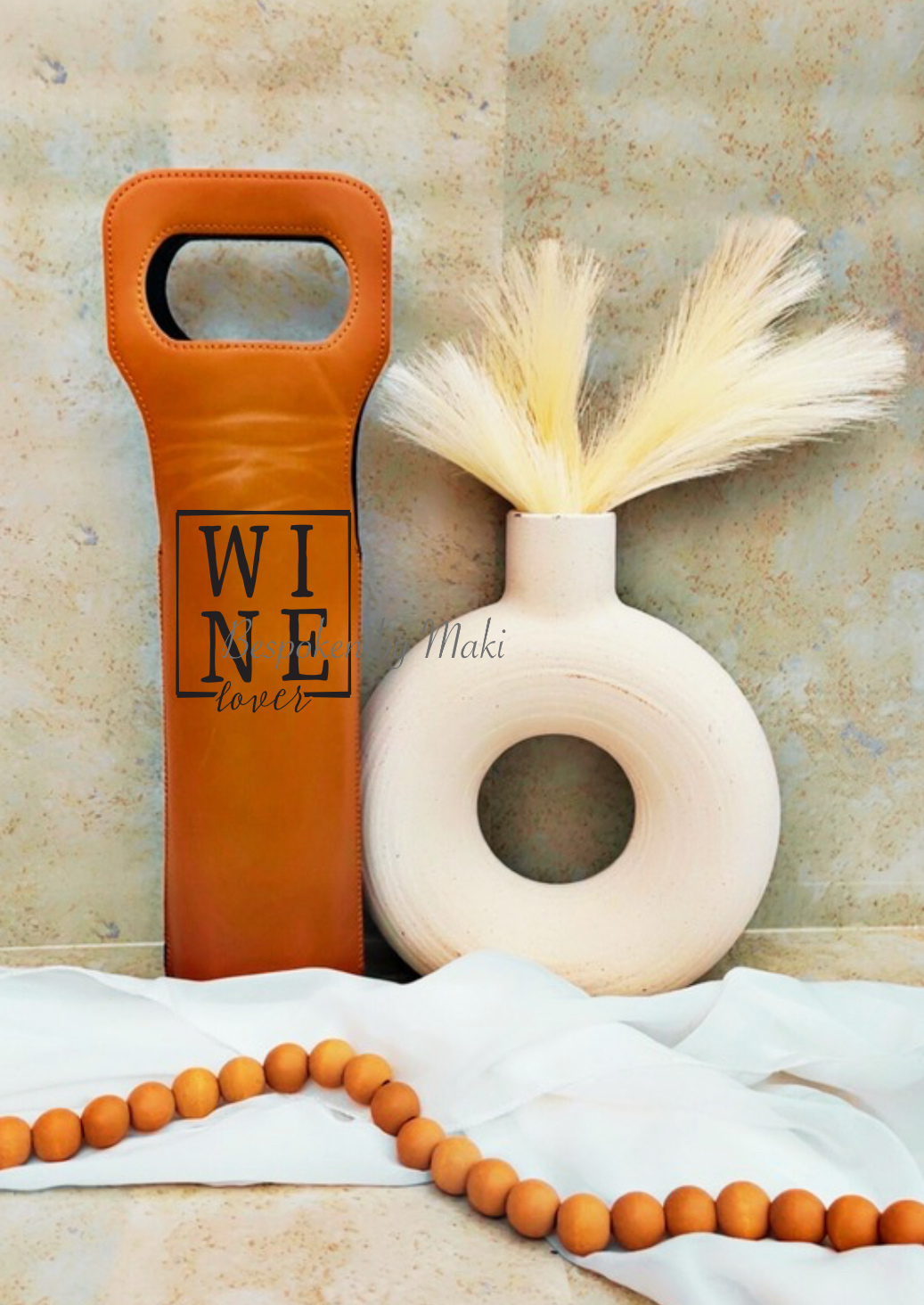 Personalized Leatherette Wine Caddy