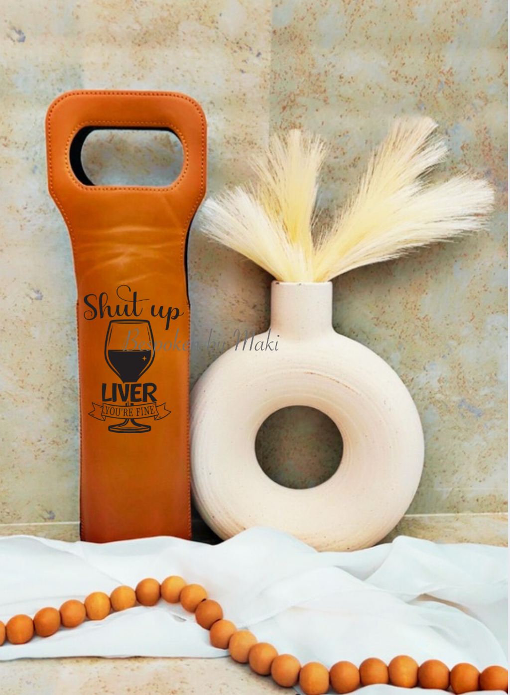 Personalized Leatherette Wine Caddy