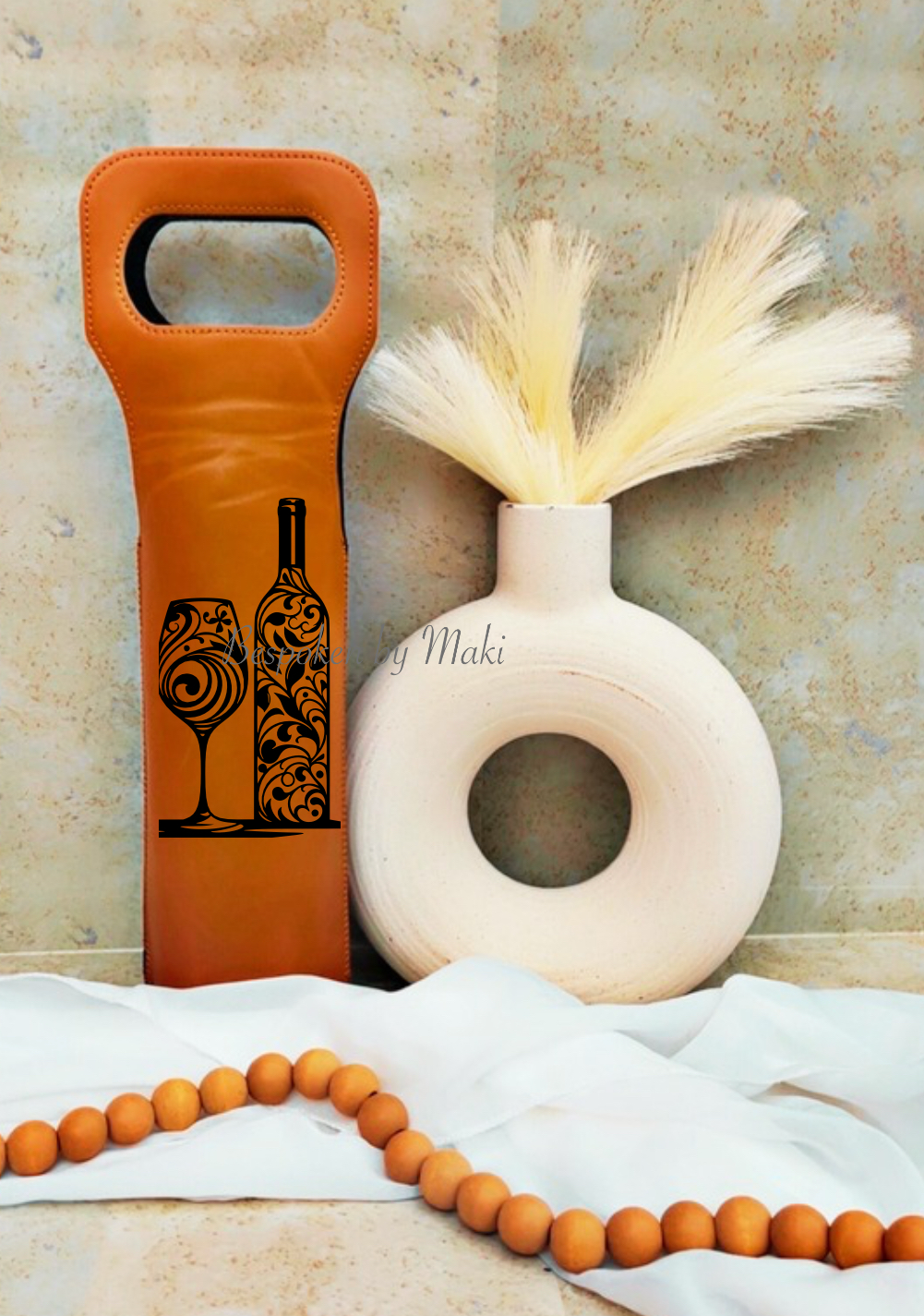 Personalized Leatherette Wine Caddy