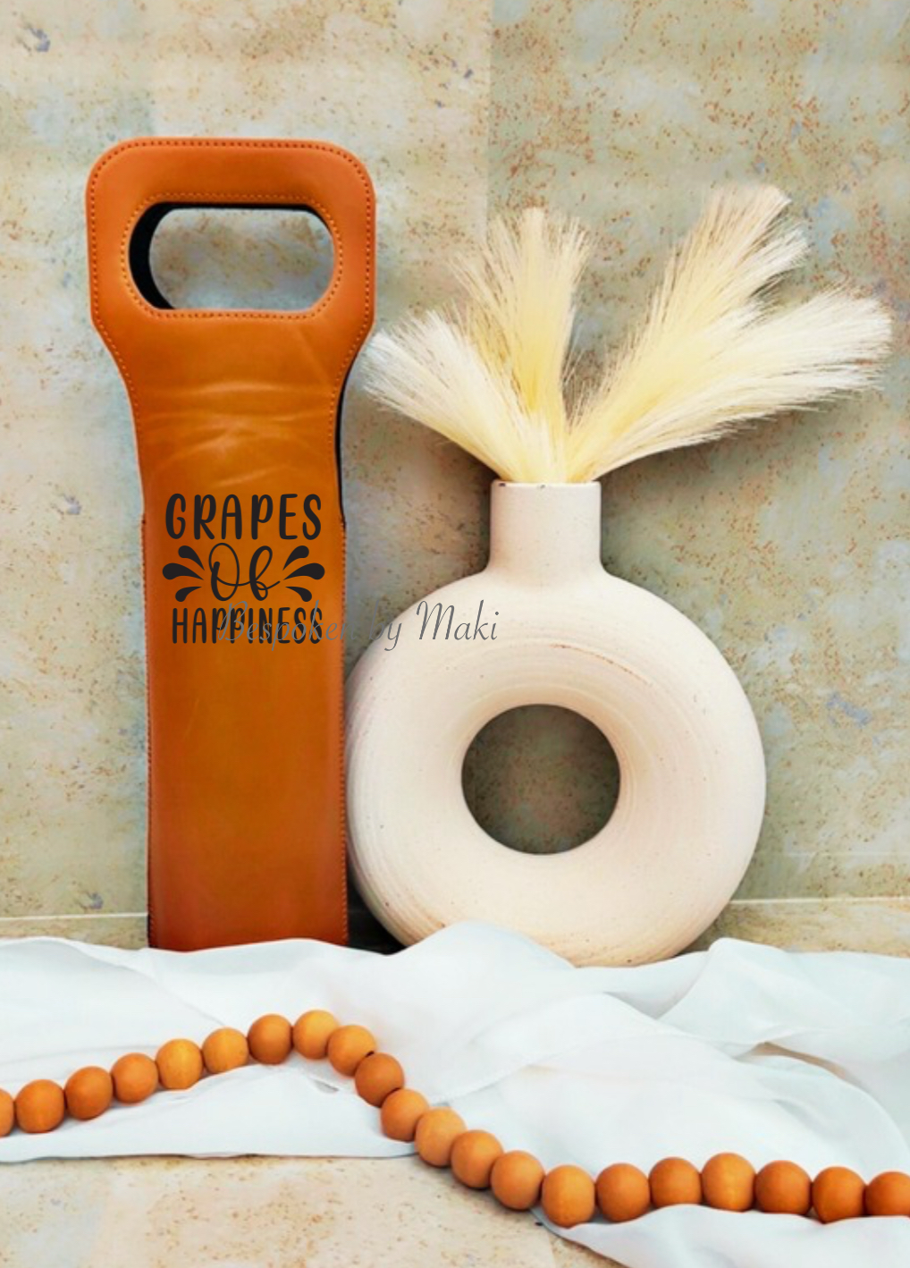 Personalized Leatherette Wine Caddy