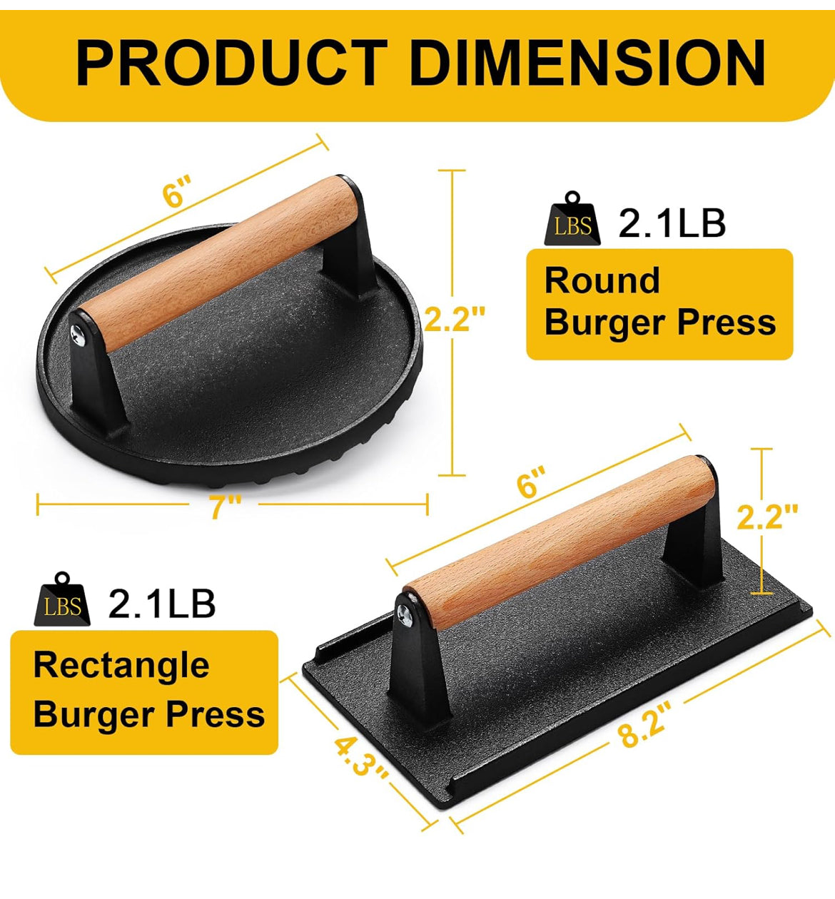 PRE ORDER Burger or Bacon Press