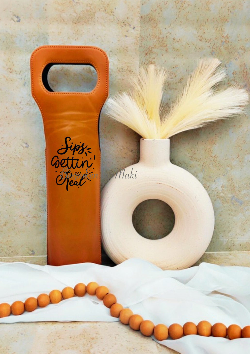 Personalized Leatherette Wine Caddy