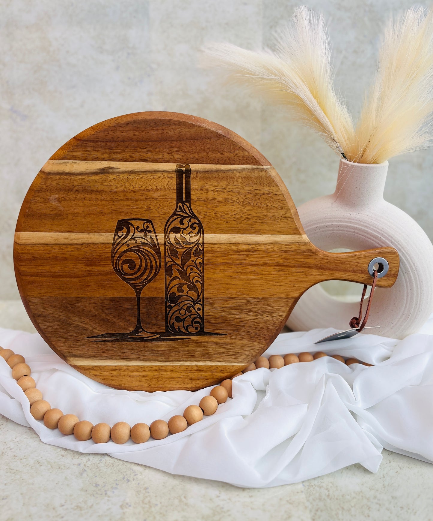 Custom Engraved 16” Round Cutting Board