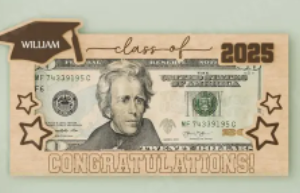 2025 Wooden Graduation Money Holder