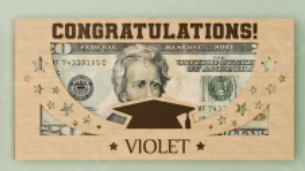 2025 Wooden Graduation Money Holder
