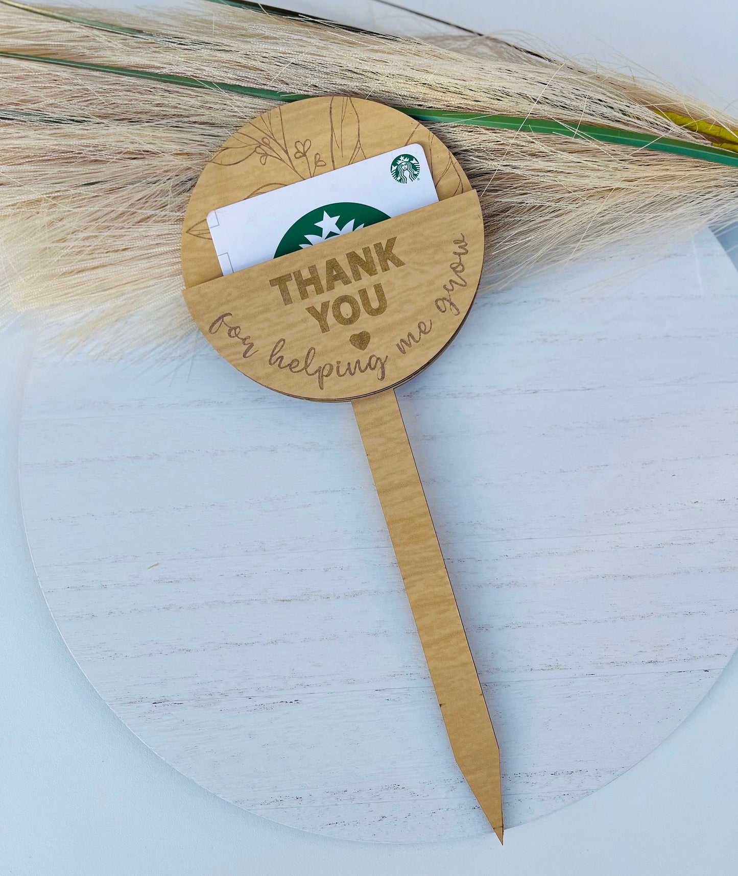 Teacher Appreciation Gift Card Plant Stake